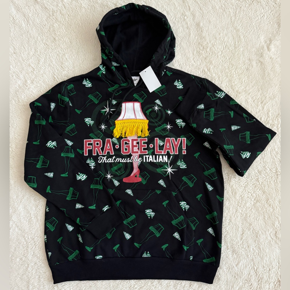 Men’s Graphic Hoodie, Fra Gee Lay, A Christmas Story, NWT
